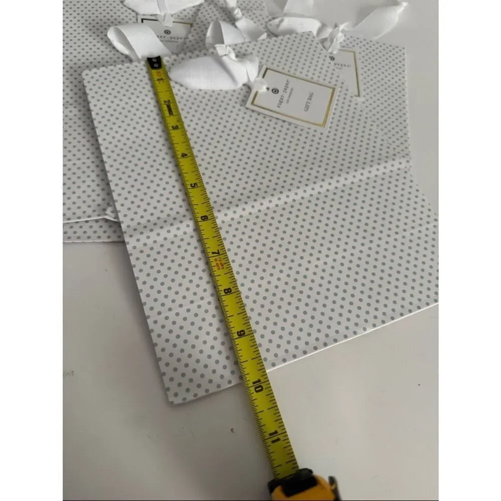 Sugar paper Elegant  Polka Dot Gift Bags with Satin Handles - Set of 4 NWT